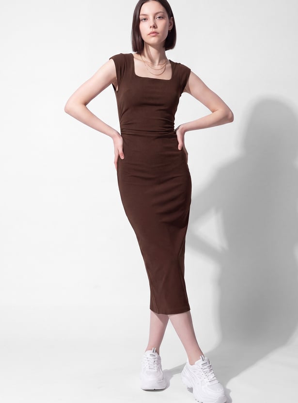Women Solid Bodycon Dress
