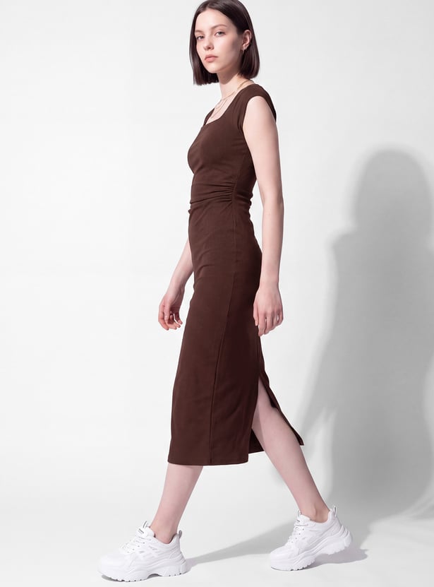 Women Solid Bodycon Dress