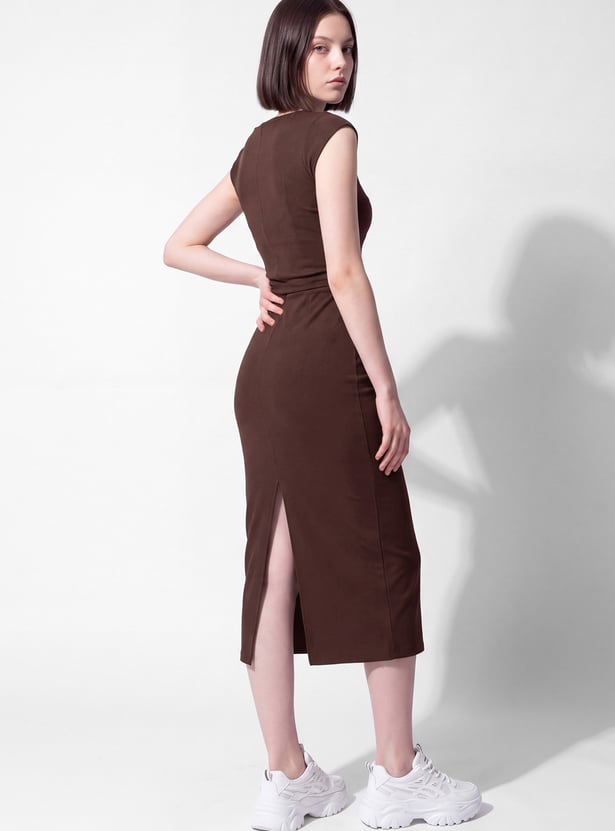 Women Solid Bodycon Dress