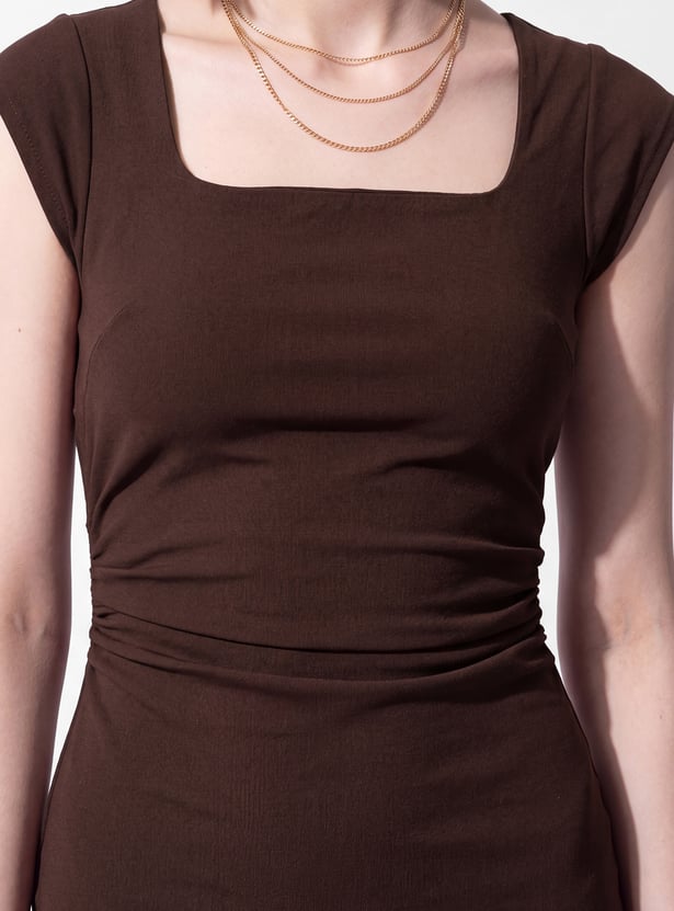 Women Solid Bodycon Dress