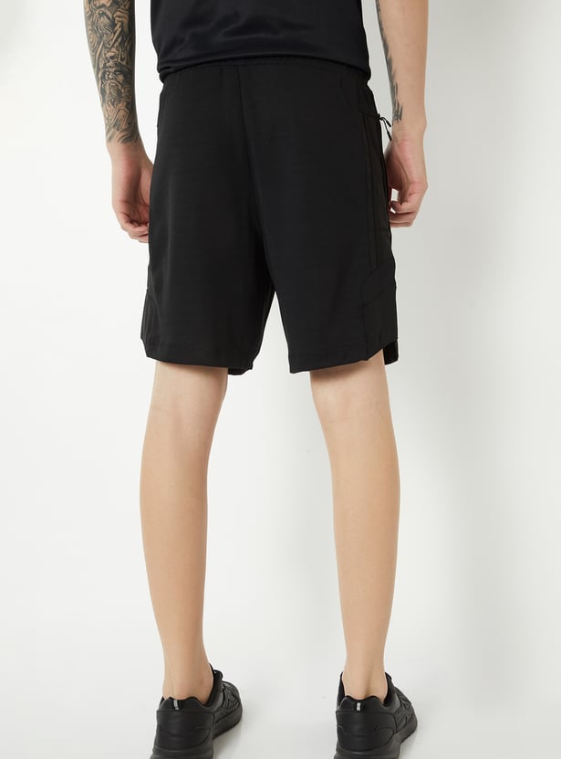 Men Solid Sports Shorts