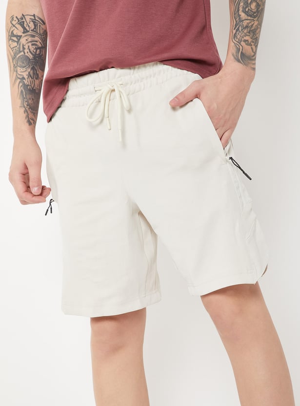 Men Solid Sports Shorts