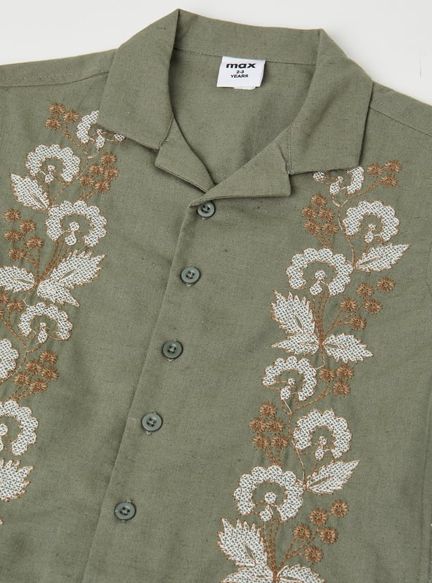 Boys Embroidered Resort Shirt