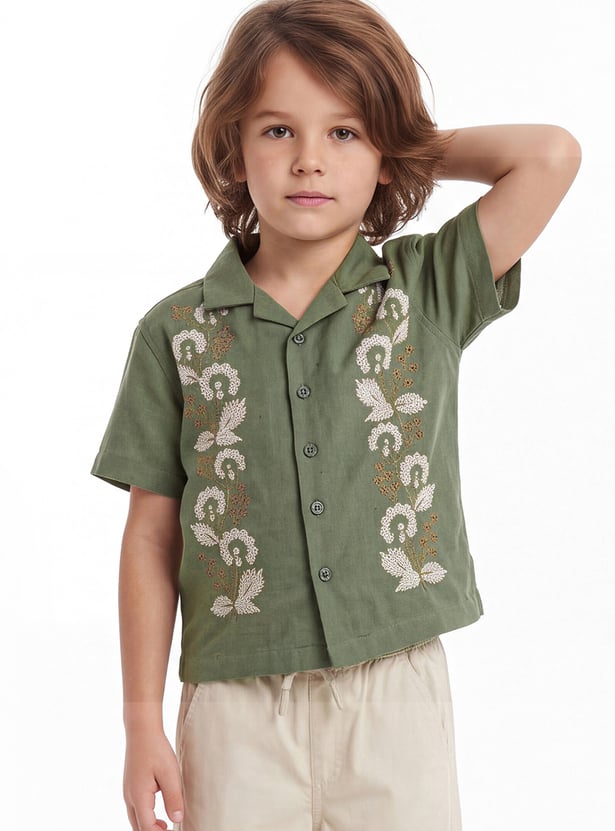 Boys Embroidered Resort Shirt