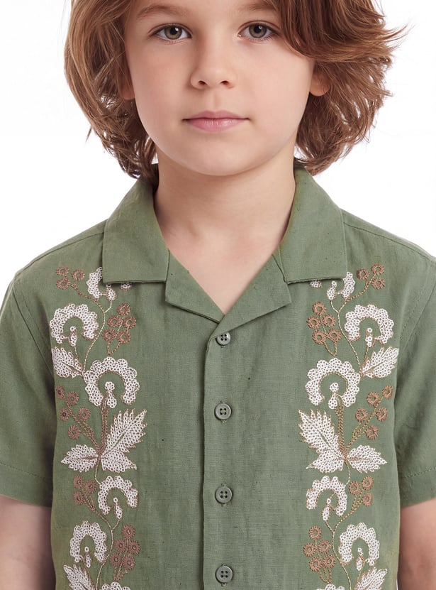 Boys Embroidered Resort Shirt