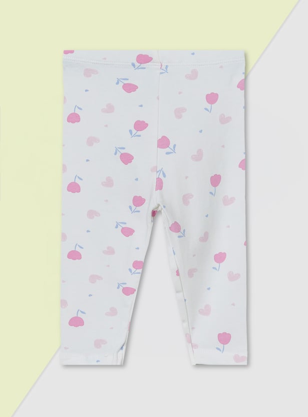 Girls Printed Leggings - Pack of 2