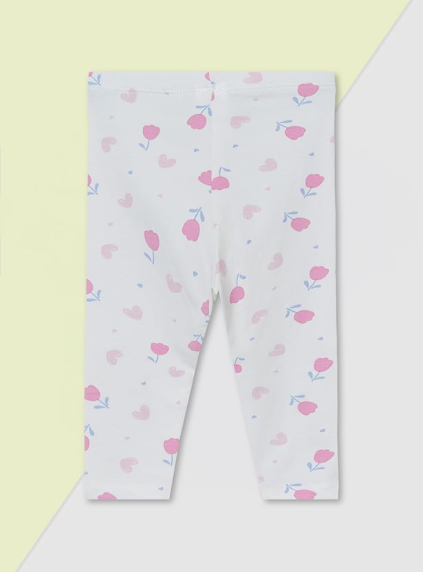 Girls Printed Leggings - Pack of 2