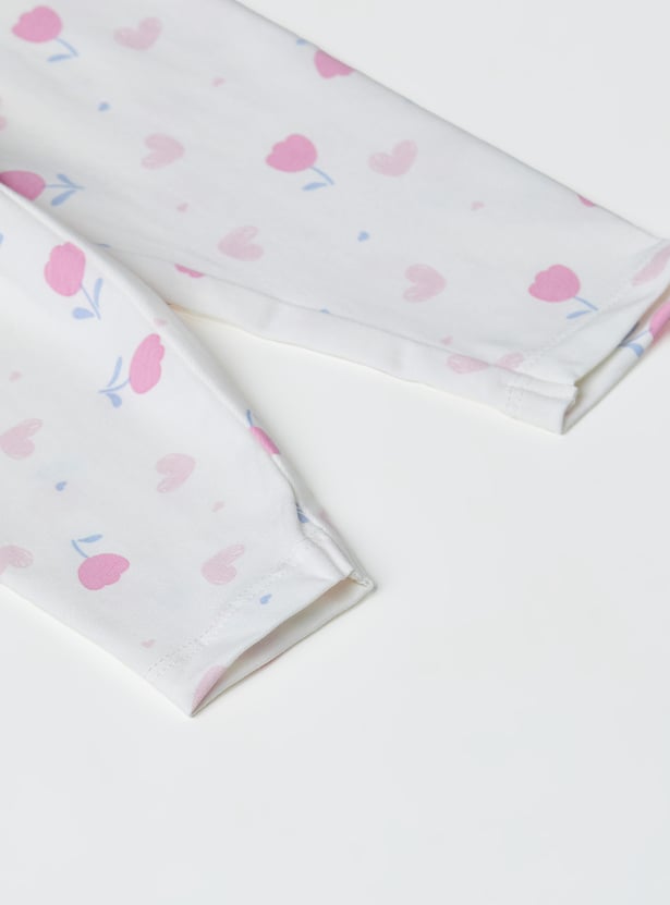 Girls Printed Leggings - Pack of 2