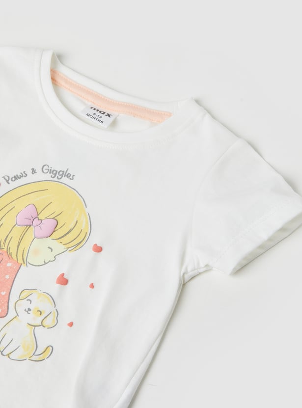 Girls Printed T-shirts - Pack of 3