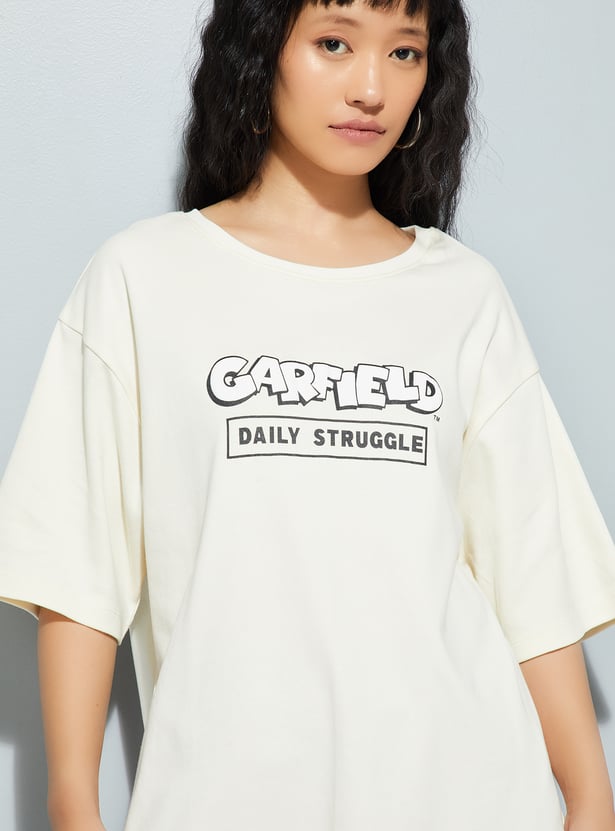 URB_N Women Garfield Printed T-shirt