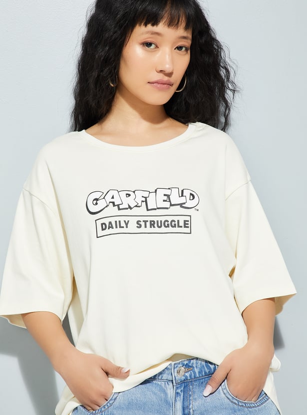 URB_N Women Garfield Printed T-shirt