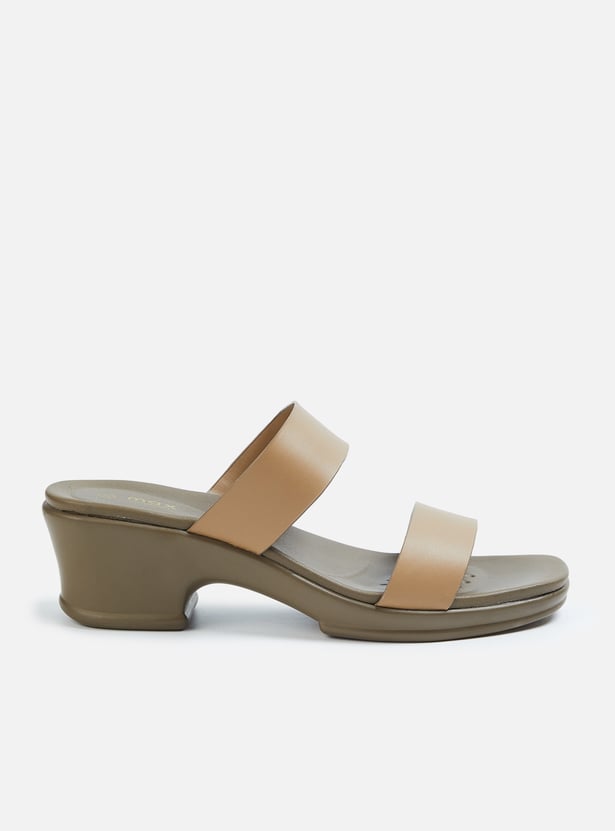 Women Solid Block Heel Sandals