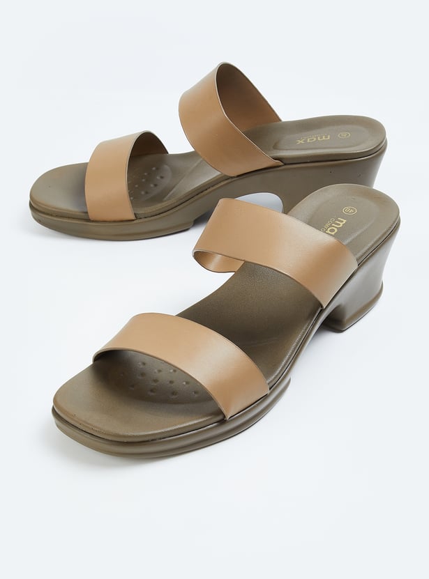 Women Solid Block Heel Sandals