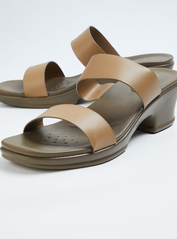 Women Solid Block Heel Sandals