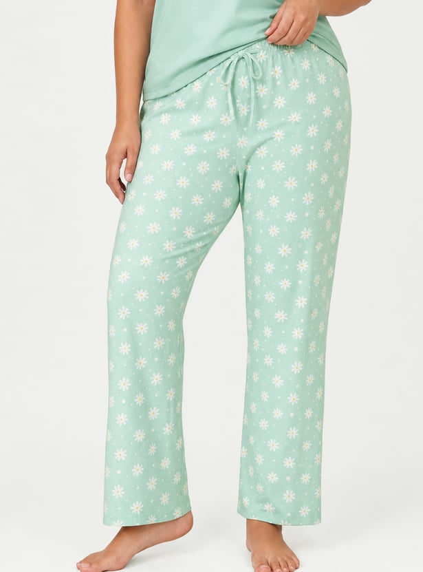 Women Floral Print PJ Set