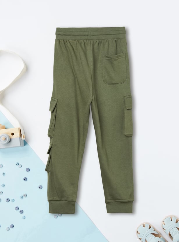Boys Solid Cargo Joggers