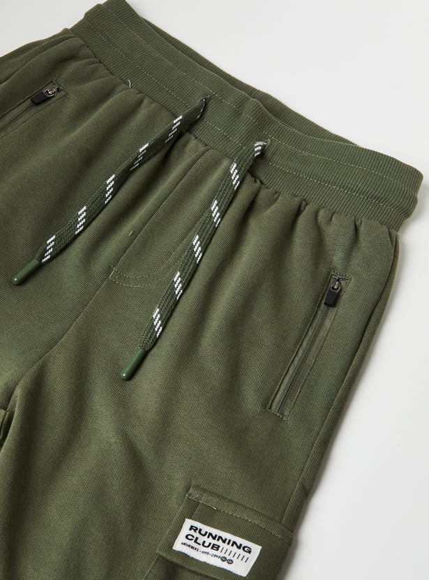 Boys Solid Cargo Joggers