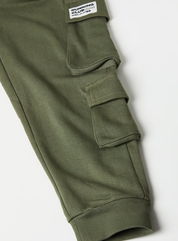 Boys Solid Cargo Joggers