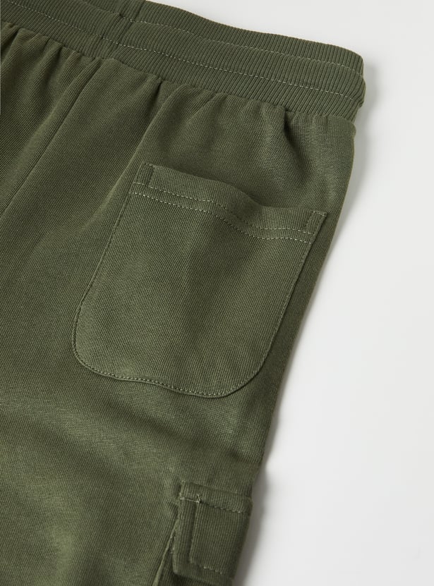 Boys Solid Cargo Joggers