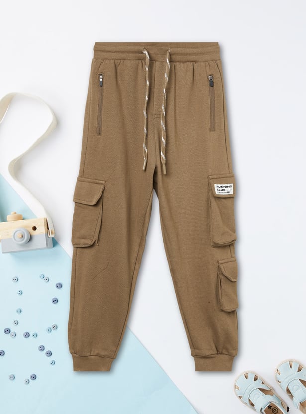 Boys Drawstring Cargo Joggers