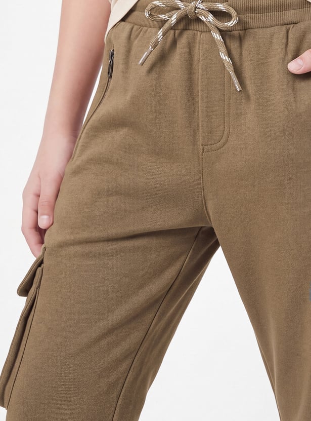 Boys Drawstring Cargo Joggers