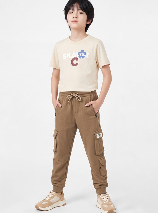 Boys Drawstring Cargo Joggers