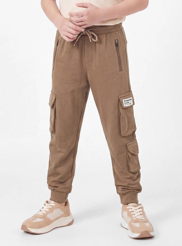 Boys Drawstring Cargo Joggers