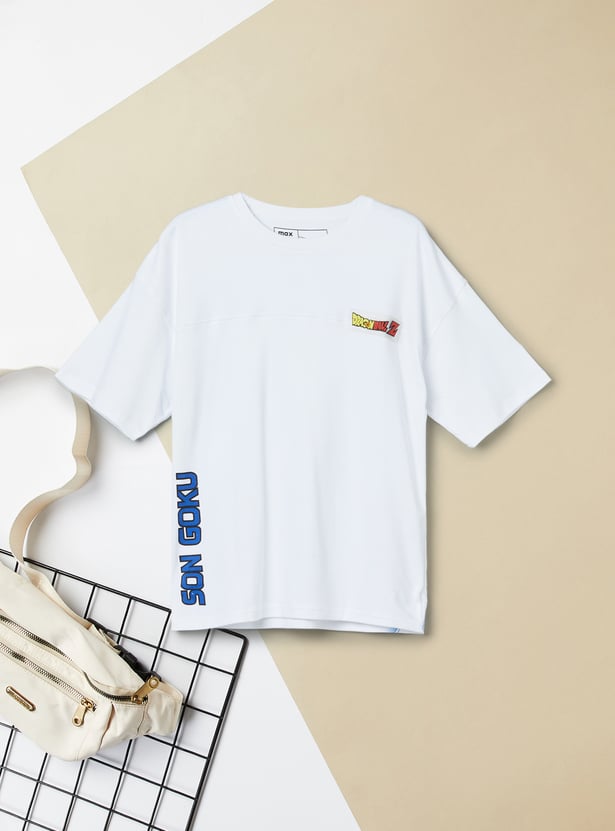 Boys Oversized Dragon Ball Z Print T-shirt