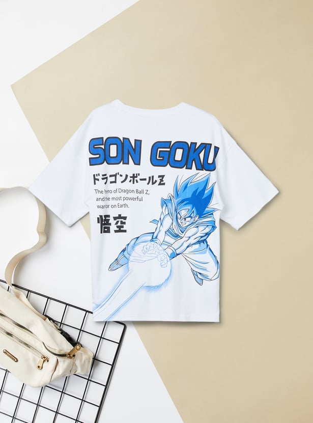 Boys Oversized Dragon Ball Z Print T-shirt