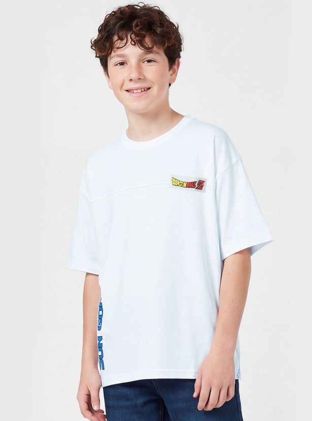Boys Oversized Dragon Ball Z Print T-shirt