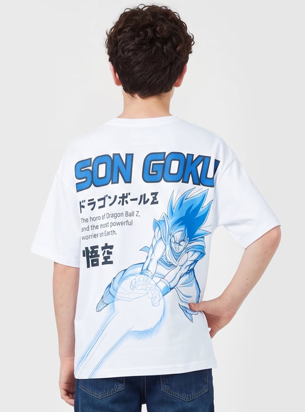 Boys Oversized Dragon Ball Z Print T-shirt