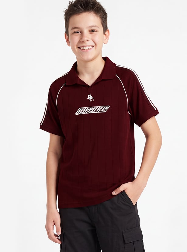 Boys Printed Polo T-shirt
