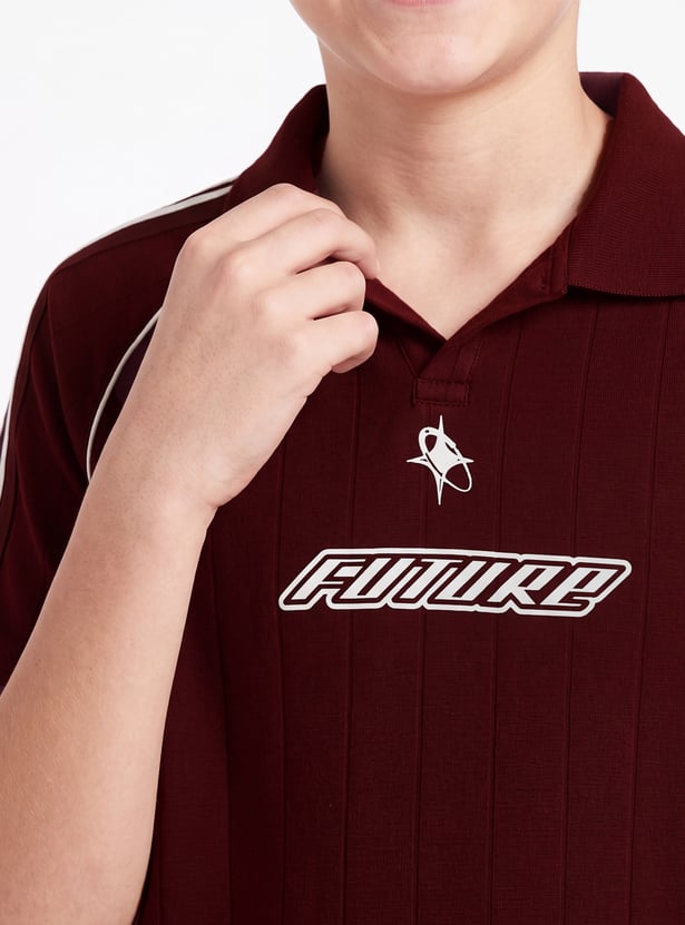 Boys Printed Polo T-shirt