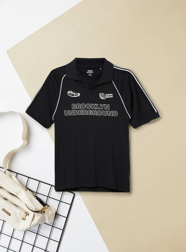 Boys Printed Polo T-shirt