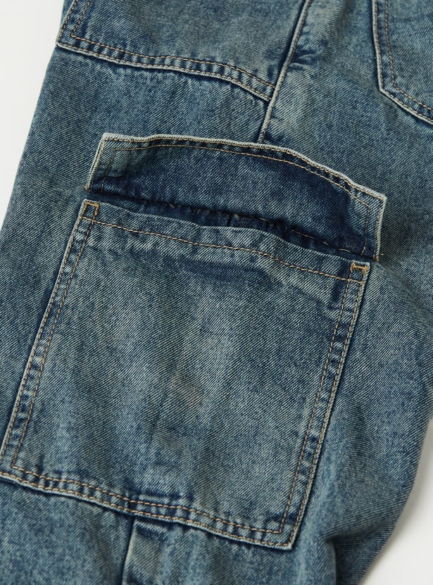 Girls Mid-Rise Cargo Jeans