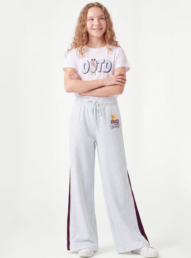 Girls Teddy Printed Track Pants