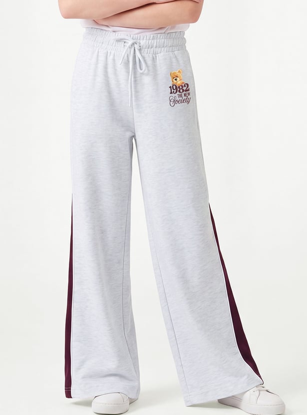 Girls Teddy Printed Track Pants