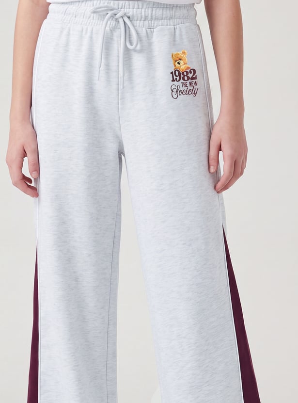 Girls Teddy Printed Track Pants