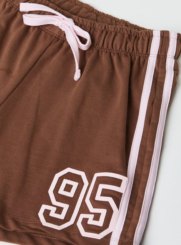 Girls Printed Shorts Set