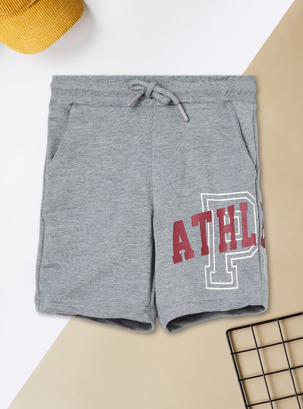 Boys Solid Shorts Set
