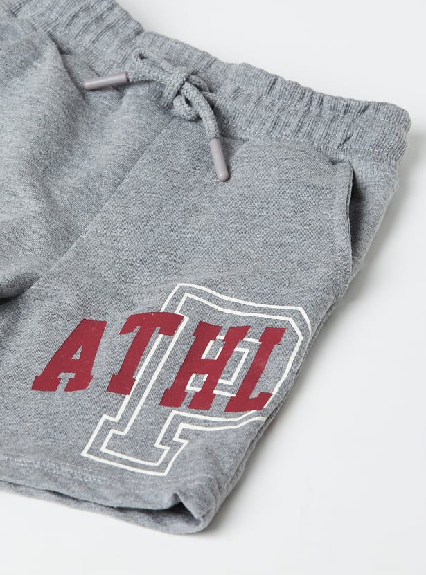 Boys Solid Shorts Set