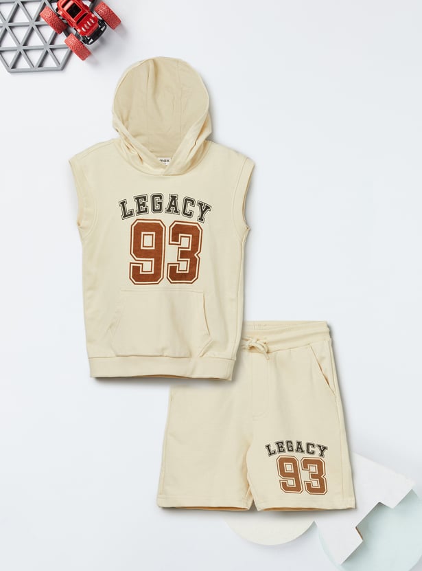 Boys Printed Shorts Set