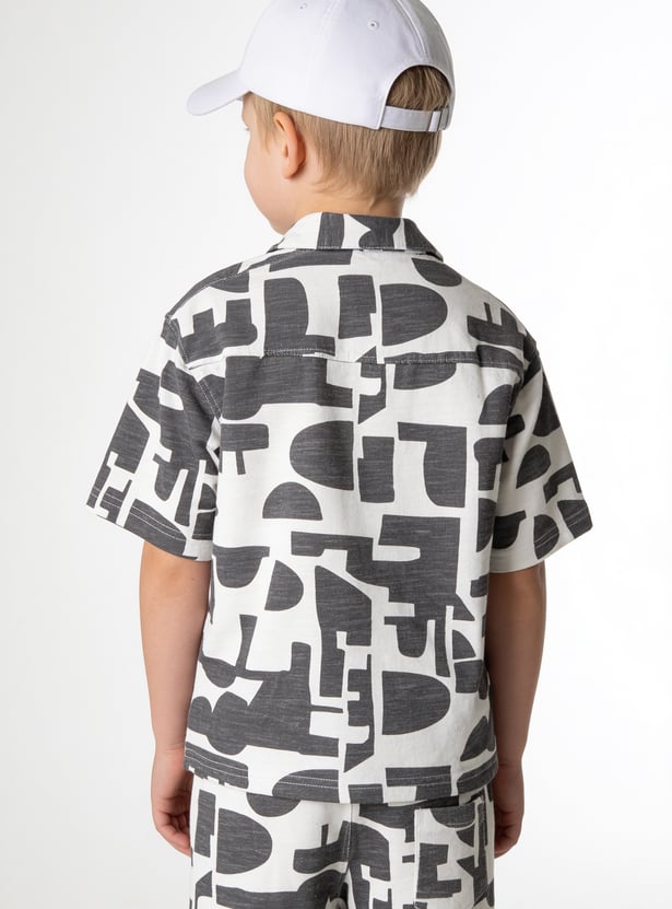 Boys Printed Shirt and Shorts Set
