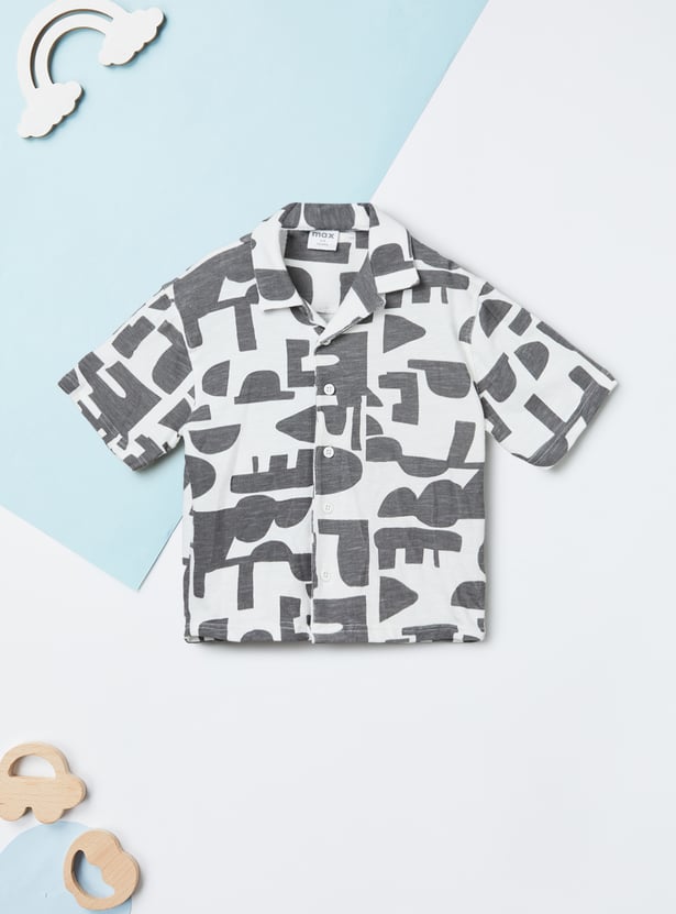 Boys Printed Shirt and Shorts Set