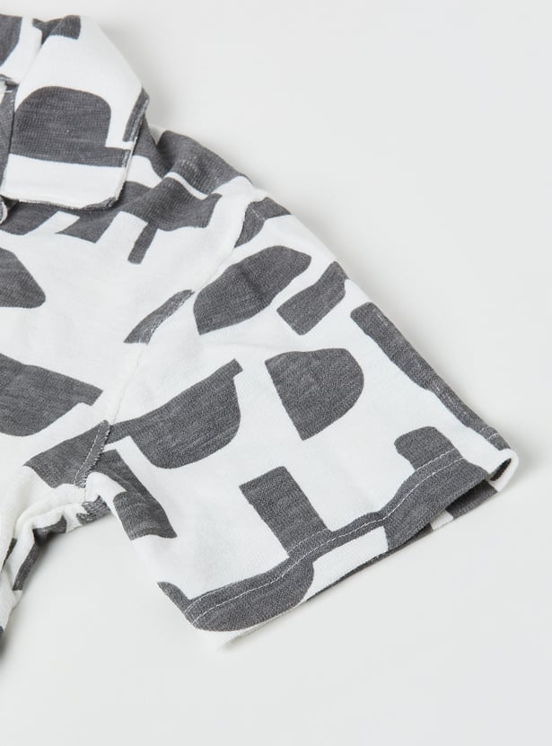 Boys Printed Shirt and Shorts Set