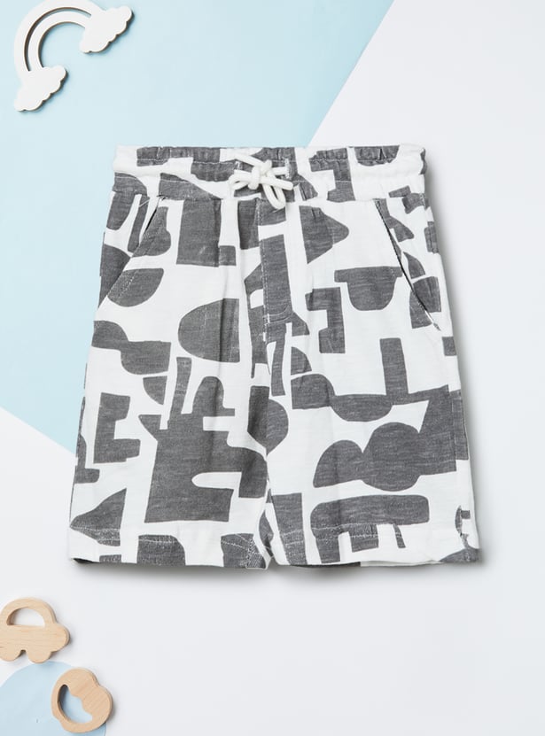Boys Printed Shirt and Shorts Set