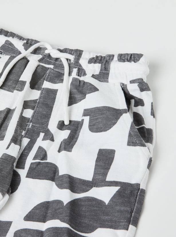 Boys Printed Shirt and Shorts Set