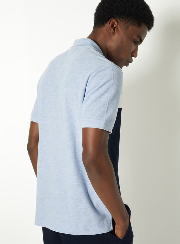 Men Colourblock Regular Fit T-shirt