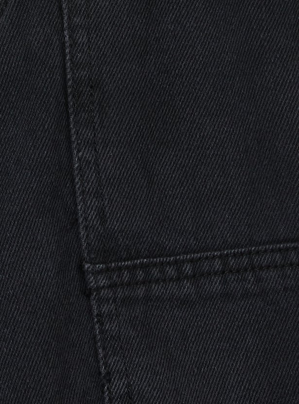Boys Solid Baggy Fit Jeans