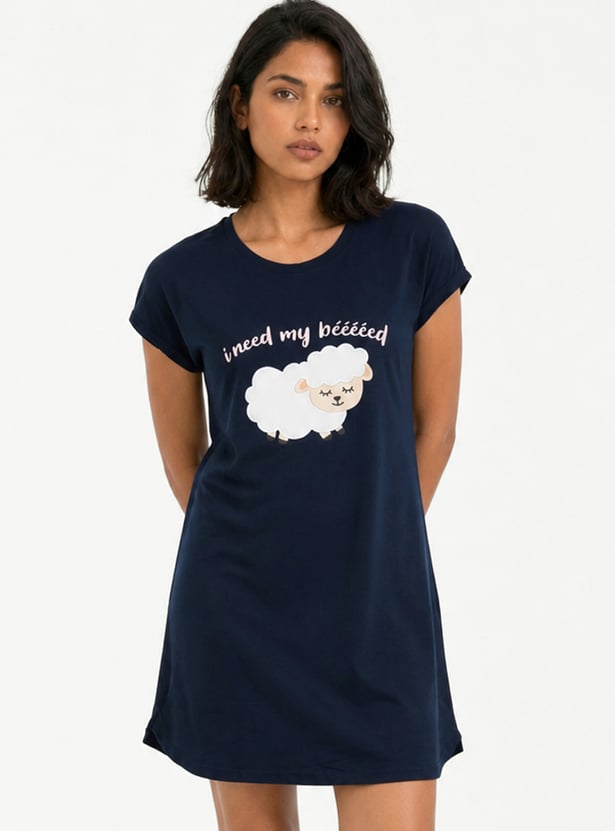 Women Printed Nightdress